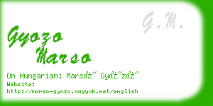 gyozo marso business card